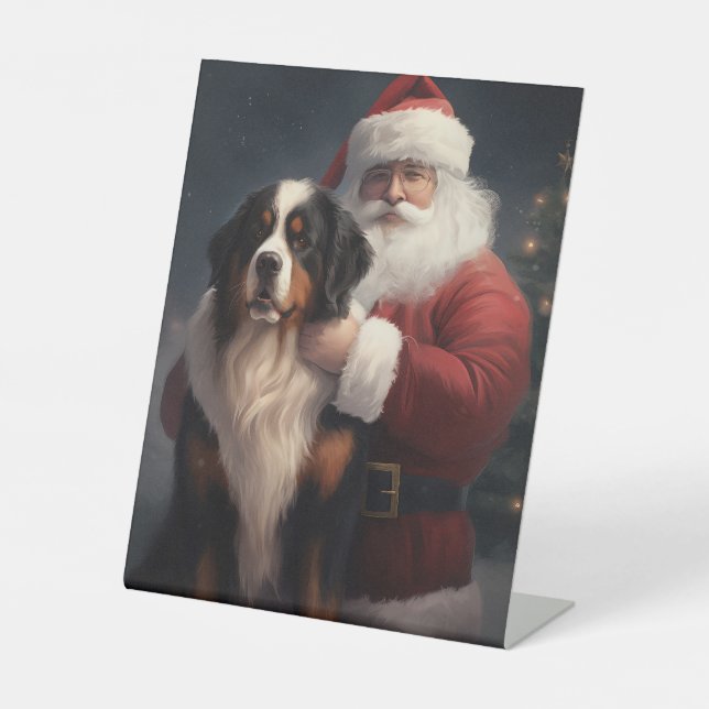 Expositor En L Navidades festivos Bernese Mountain Dog Santa Clau (Anverso)