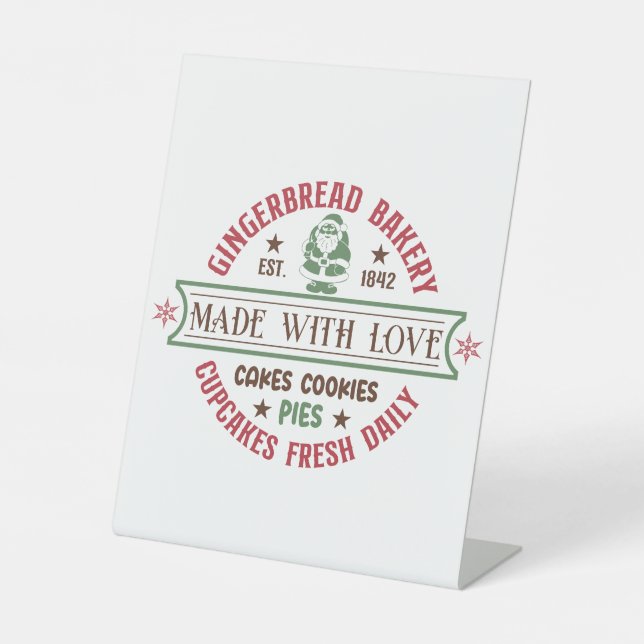 Expositor En L navidades festivos de panadería de jengibre (Anverso)