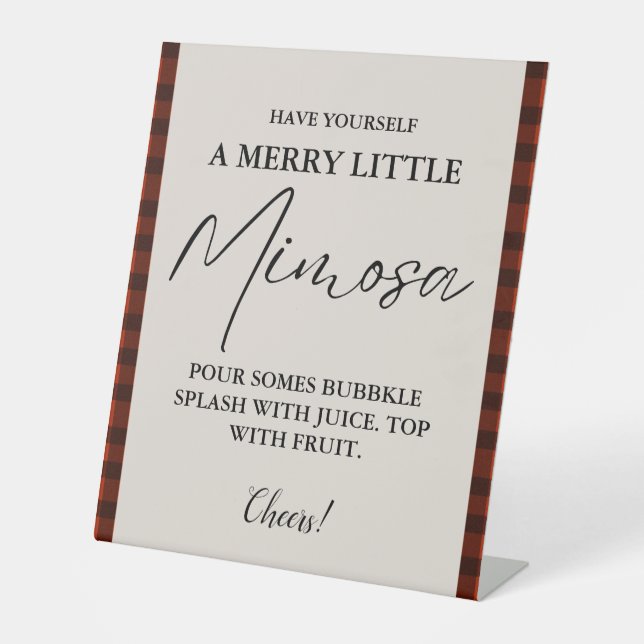 Expositor En L Navidades Mimosa bar Rótulo Bridal Shower Brunch (Anverso)