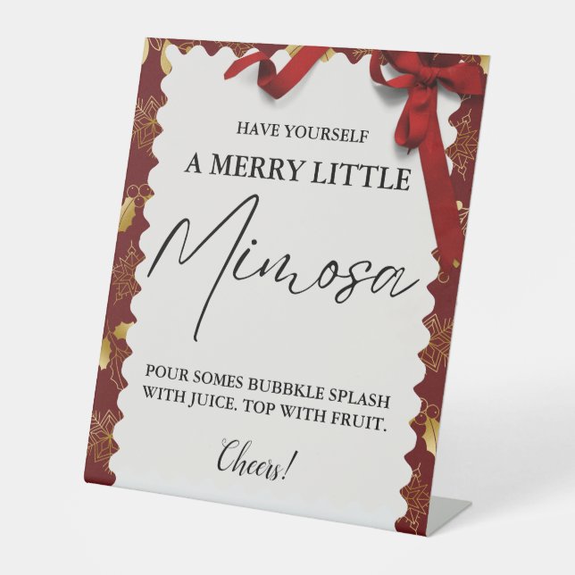 Expositor En L Navidades Mimosa bar Rótulo Brunch Family (Anverso)