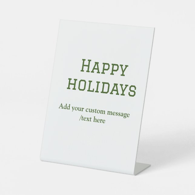 Expositor En L Navidades mínimos de vacaciones felices verdes (Anverso)