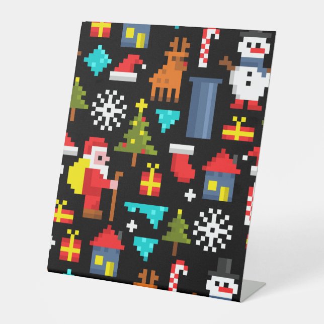 Expositor En L Navidades Pixel (Anverso)