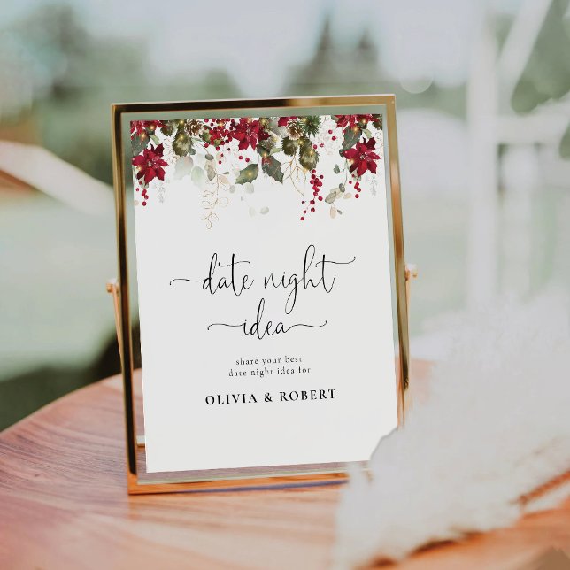 Expositor En L Navidades Red Poinsettia Date Noche Idea Rótulo (Subido por el creador)