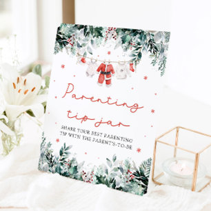 Expositor En L Navidades Red Santa Baby Penting Tip Jar Game