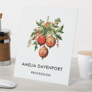 Expositor En L Navidades rojos baubles con fiesta holly