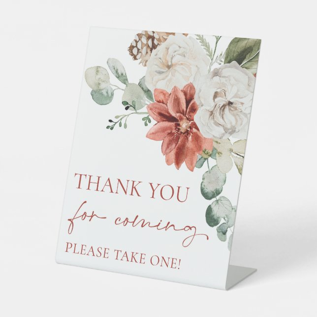 Expositor En L Navidades Rojos De Invierno Gracias Por Venir Al R (Anverso)