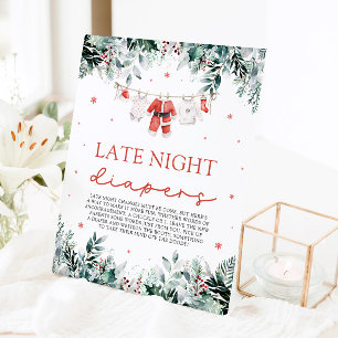 Expositor En L Navidades rojos Santa Baby Shower Diapers nocturno