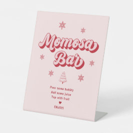 Expositor En L Navidades rosados Baby Shower Momosa bar