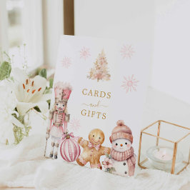 Expositor En L Navidades rosados Chica Tarjetas Baby Shower y reg