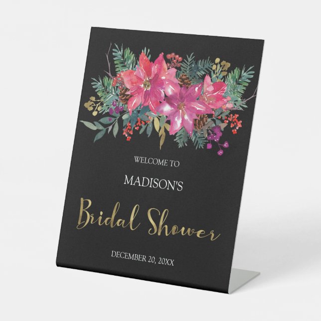 Expositor En L Navidades rosados de Poinsettia (Anverso)