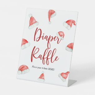 Expositor En L Navidades Santa Bebé Ducha Rótulo Diaper Raffle