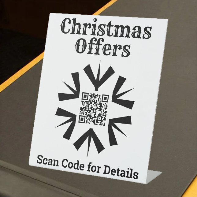 Expositor En L Navidades Snowflake con código QR (Subido por el creador)