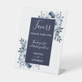 Expositor En L Navy Blue Elegant Country Floral Wedding Favors