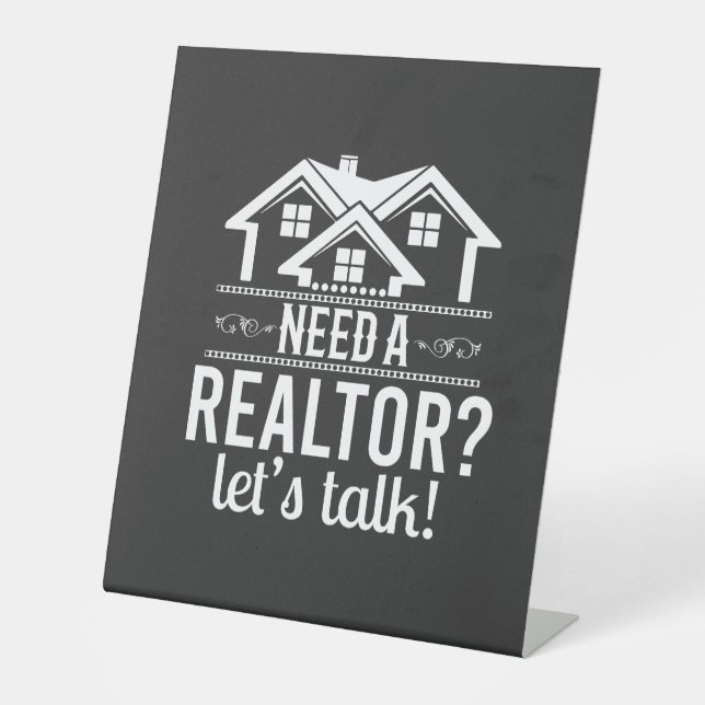 Expositor En L ¿Necesita un realtor? Agente inmobiliario (Anverso)