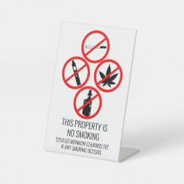 Expositor En L Negocio de alquiler a corto plazo sin cigarrillos 