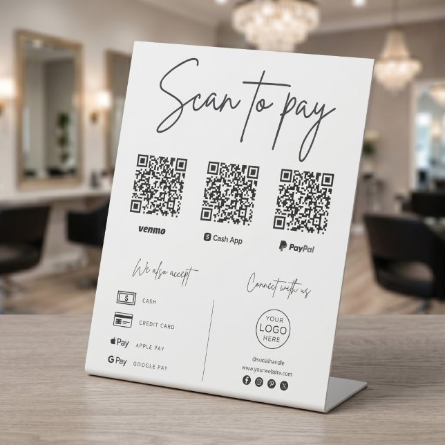 Expositor En L Negocio de Código QR para Pagar al Escanear (Subido por el creador)