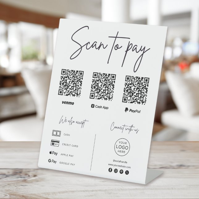 Expositor En L Negocio de Código QR para Pagar al Escanear (Subido por el creador)
