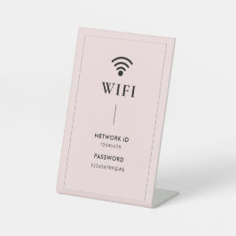 Expositor En L Negocio Rosa Simple Contraseña y Red Wifi