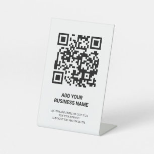 Expositor En L Negocio sin contacto de códigos QR