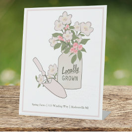 Expositor En L Negocios de mercado de agricultores locales