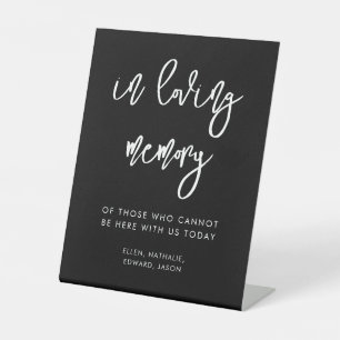 Expositor En L Negro contemporáneo en boda de memoria amorosa