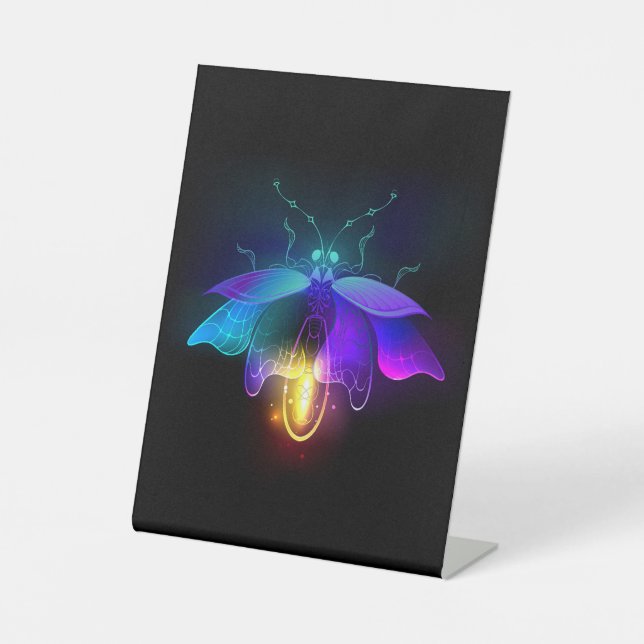 Expositor En L Neon Firefly en negro (Anverso)
