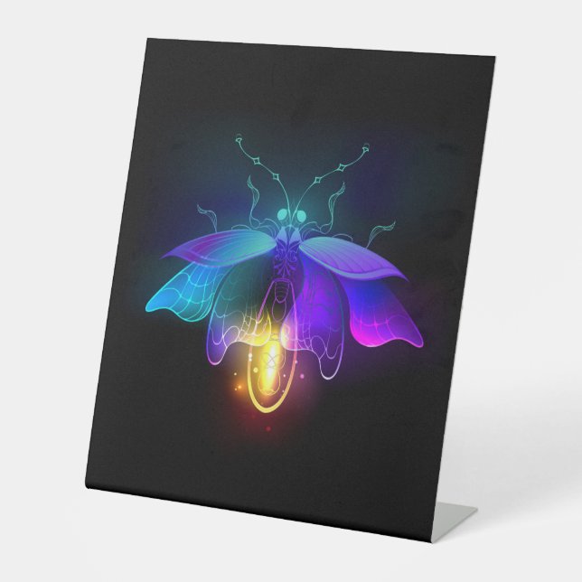 Expositor En L Neon Firefly en negro (Anverso)