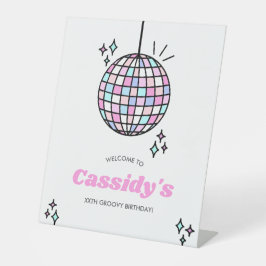 Expositor En L Neon Groovy Disco Ball