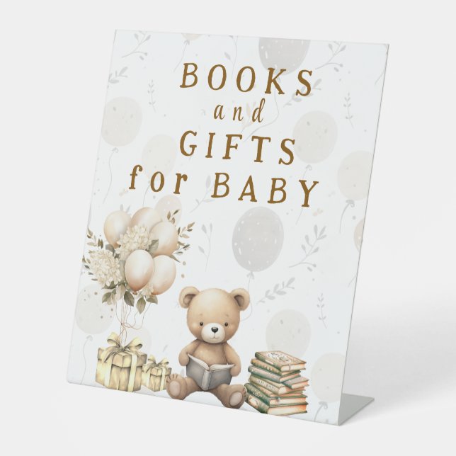 Expositor En L Neutral Brown Teddy - Books and Gifts for Baby (Anverso)