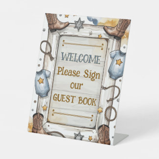 Expositor En L Niños Rústico Occidental Rodeo de Cowboy