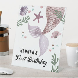 Expositor En L Niños Sirena Cumpleaños Mar Púrpura