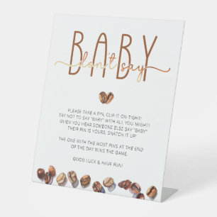 Expositor En L No digas juego de Baby Shower para café bebé