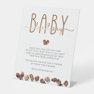 Expositor En L No digas juego de Baby Shower para café bebé