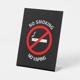EXPOSITOR EN L NO FUMAR NI RÓTULO DE VAPOR
