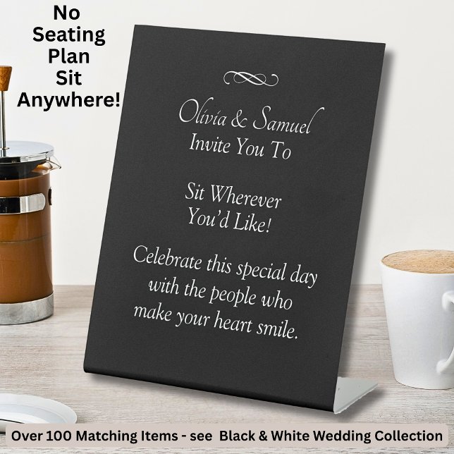 Expositor En L No Seating Chart - Wedding Black White Infinity (Subido por el creador)