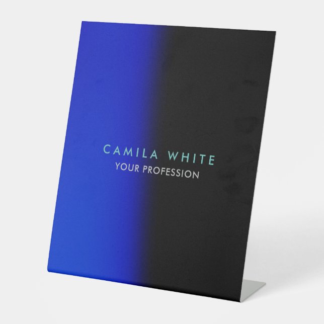 Expositor En L Noche Azul Elegante Profesional Clásico Negocios (Anverso)