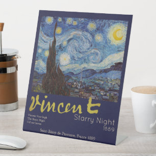 Expositor En L Noche estrellada de Van Gogh Clásico Azul Obra Mae