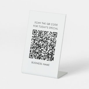 Expositor En L Nombre comercial y menú Código QR