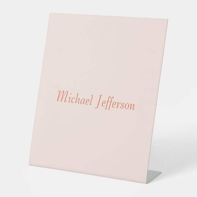 Expositor En L Nombre de guión de escritura a mano Elegante senci (Anverso)