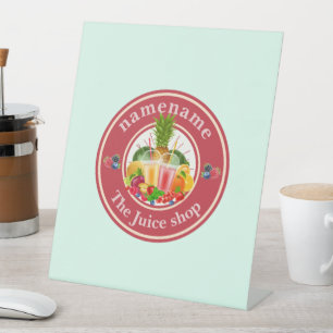 Expositor En L Nombre del logo de la tienda de frutas Cold Presse