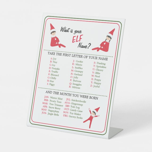 Expositor En L Nombre Elf Rótulo Pedestal (Anverso)