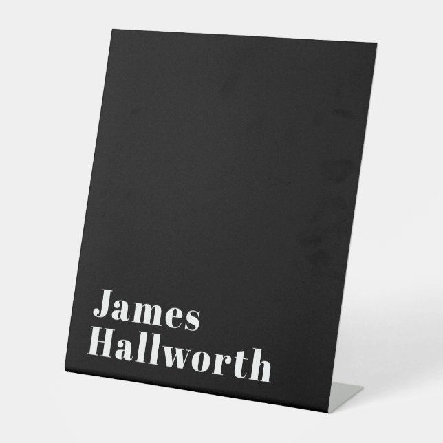 Expositor En L Nombre moderno retro editable elegante (u otro tex (Anverso)