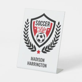 Expositor En L Nombre personalizado Logotipo de fútbol