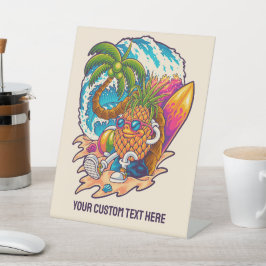 Expositor En L Nombre personalizado Surfing Pineapple