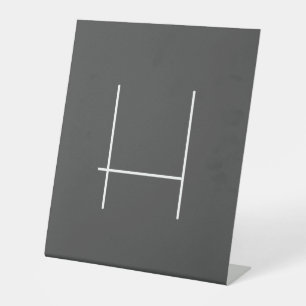 Expositor En L Nombre propio de un monograma Gris Minimalista ini