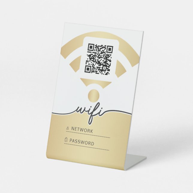 Expositor En L Nombre y contraseña de Wifi (Anverso)