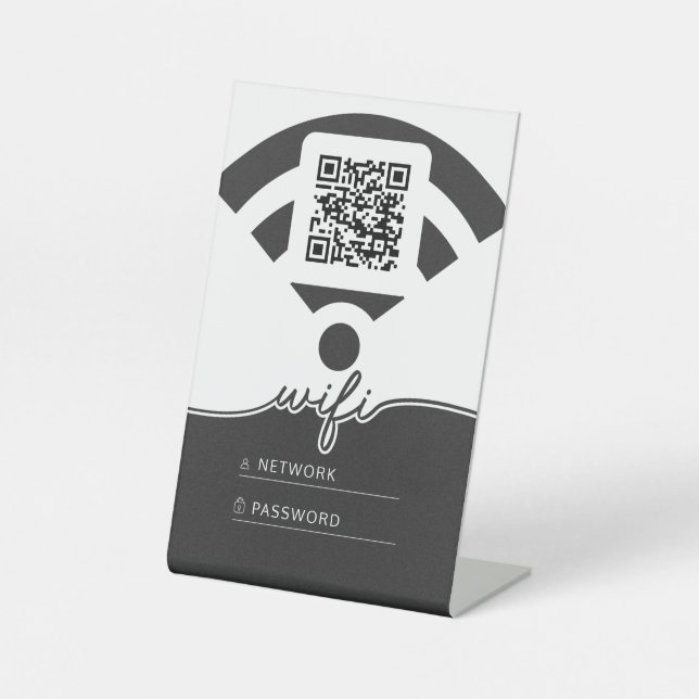 Expositor En L Nombre y contraseña de Wifi (Anverso)