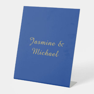 Expositor En L Nombres de Parejas Caligrafía Chic Lovely Azul y D