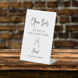 Expositor En L Nombres personalizados Abrir barra de baile Rótulo