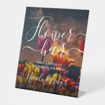 Nombres personalizados Bar de flores de tulipanes